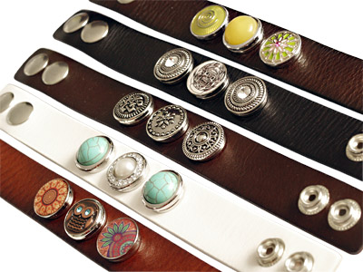 Knopf für Lederarmband Kombinationsbeispiele 2